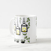 Mug Motif naturel des oiseaux Plante verts (Devant gauche)