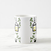 Mug Motif naturel des oiseaux Plante verts (Centre)
