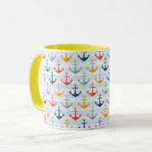 Mug Motif nautique avec des Ancres (Devant gauche)