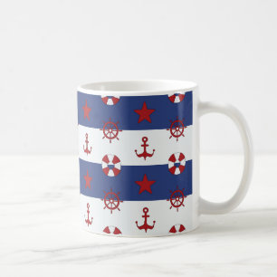 Mug Motif nautique de bannière étoilée