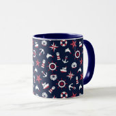 Mug Motif nautique de mer (Devant droit)
