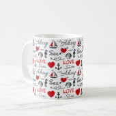 Mug Motif nautique sans voile (Devant gauche)