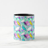 Mug Motif Neon Lightning Bolts & Stars (Centre)