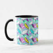 Mug Motif Neon Lightning Bolts & Stars (Gauche)
