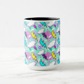 Mug Motif Neon Lightning Bolts & Stars (Centre)