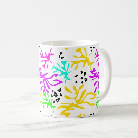 Mug motif néon multicolore Abstrait (Devant droit)