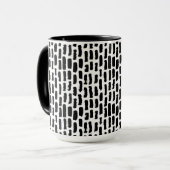Mug Motif noir de courses de brosse (Devant gauche)