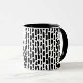 Mug Motif noir de courses de brosse (Devant droit)