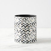 Mug Motif noir de courses et de points de brosse (Centre)