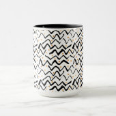 Mug Motif noir de courses et de points de brosse (Centre)