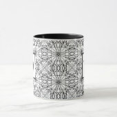 Mug Motif noir et blanc avec Monogramme (2 côtés) (Centre)
