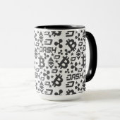 Mug Motif noir et blanc de crypto-monnaie (Devant droit)