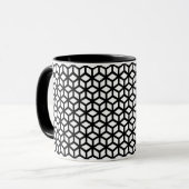 Mug Motif noir et blanc de cube (Devant gauche)