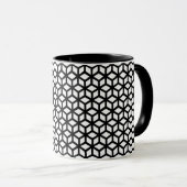 Mug Motif noir et blanc de cube (Devant droit)