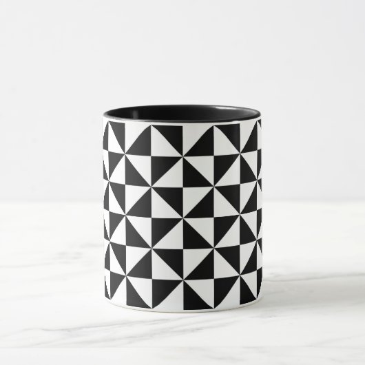 Mug Motif noir et blanc de triangle (Centre)