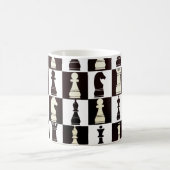 Mug Motif noir et blanc du jeu d'échecs (Centre)