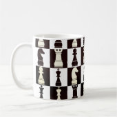 Mug Motif noir et blanc du jeu d'échecs (Gauche)