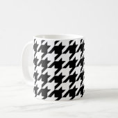 Mug Motif noir et blanc Houndstooth (Devant gauche)