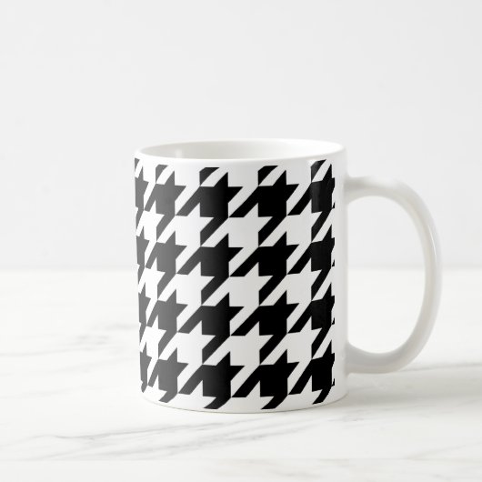 Mug Motif noir et blanc Houndstooth (Droite)