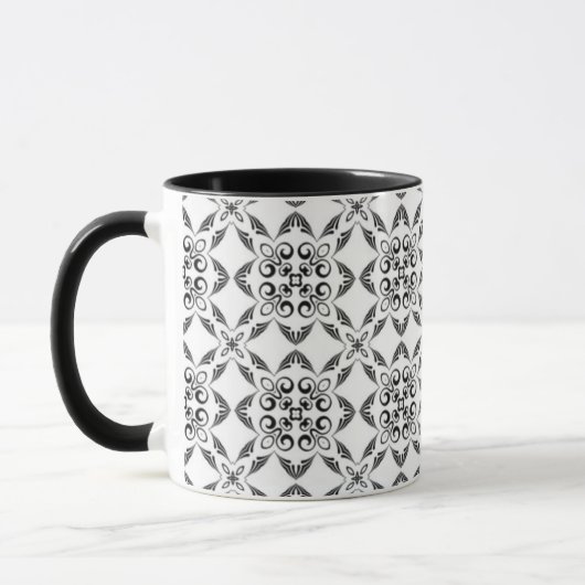 Mug Motif noir et blanc rétro (Gauche)
