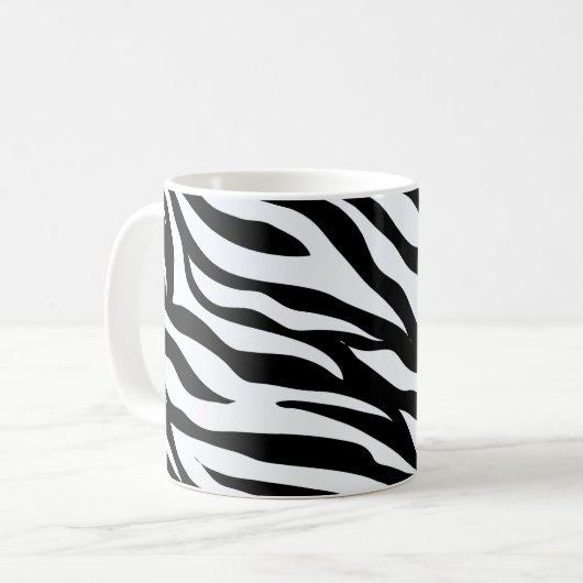 Mug Motif noir et blanc Zebra (Devant gauche)