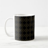 Mug motif noir et or avec monogramme personnalisé (Gauche)