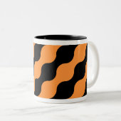 Mug Motif noir, orange (Devant droit)