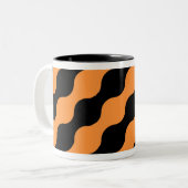Mug Motif noir, orange (Devant gauche)