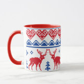 Mug Motif nordique de renne de Noël (Gauche)