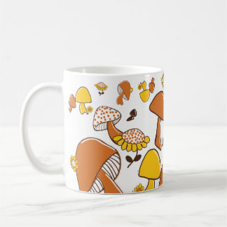 Mug Motif nostalgique de champignons