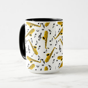 Mug Motif note musique saxophone