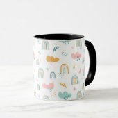 Mug Motif nuage Rainbow et pluie amusant (Devant droit)