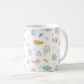 Mug Motif nuage Rainbow et pluie amusant (Devant droit)