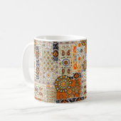 Mug Motif numérique abstrait ethnique transparent (Devant gauche)