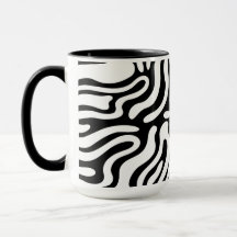 Motif ondulé abstrait noir et blanc