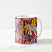 Mug Motif ondulé brodé sans couture. Des prairies et (Devant droit)