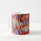 Mug Motif ondulé brodé sans couture. Des prairies et (Devant gauche)
