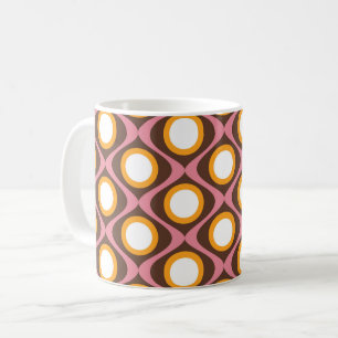 Mug Motif ondulé circulaire les années 70 rétro