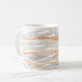 Mug Motif ondulé en forme de pointillisme. Nom (Devant gauche)