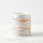 Mug Motif ondulé en forme de pointillisme. Nom (Centre)