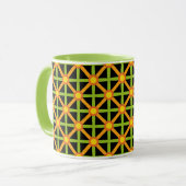 Mug Motif orange et jaune inspiré par Retro (Devant gauche)