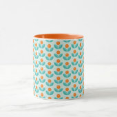 Mug Motif orange géométrique de style scandinave (Centre)