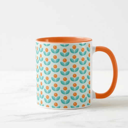 Mug Motif orange géométrique de style scandinave (Droite)