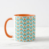 Mug Motif orange géométrique de style scandinave (Gauche)