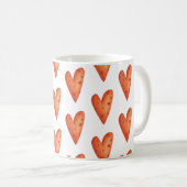 Mug Motif Orange Hearts (Devant droit)