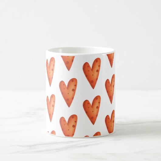 Mug Motif Orange Hearts (Centre)