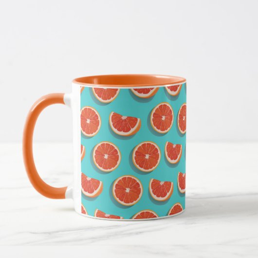 Mug Motif orange juteux doux (Gauche)