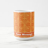 Mug Motif orange rétro du milieu du siècle (Centre)