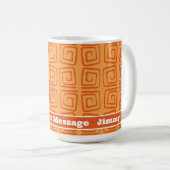Mug Motif orange rétro du milieu du siècle (Devant droit)