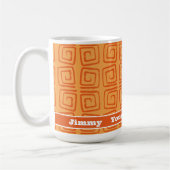 Mug Motif orange rétro du milieu du siècle (Gauche)